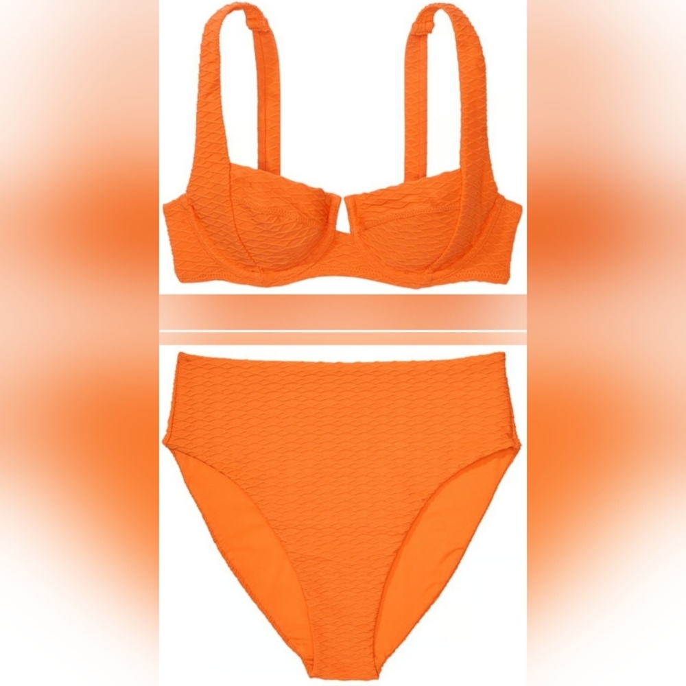 32B/S 32C/S VS Swim Full Coverage Bikini Top HighWaist Bikini Set